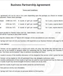 Editable Small Business Partnership Buyout Agreement Template Excel Sample