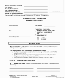 Free Child Visitation Agreement Template