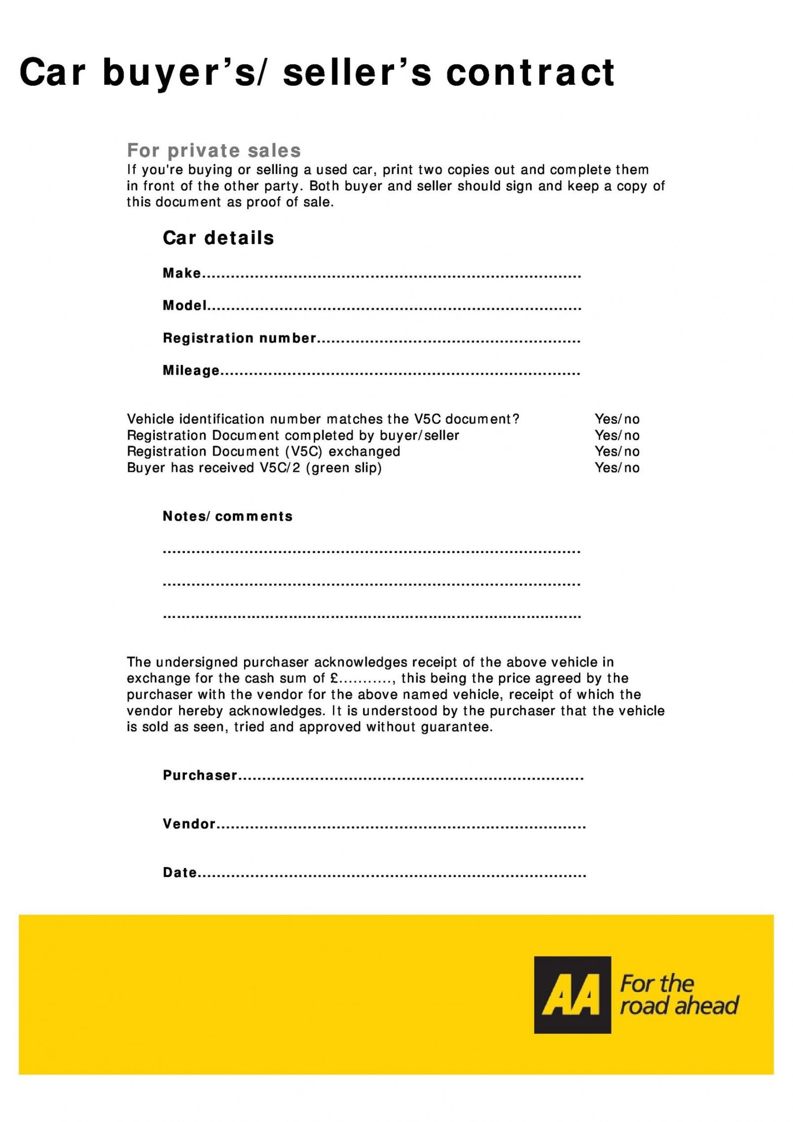 Free For Sale By Owner Purchase Agreement Template Doc Example