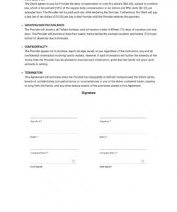 Non Medical Home Care Service Agreement Template