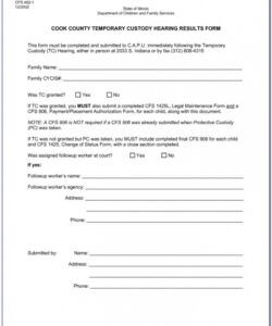 Printable Child Visitation Agreement Template Excel Example