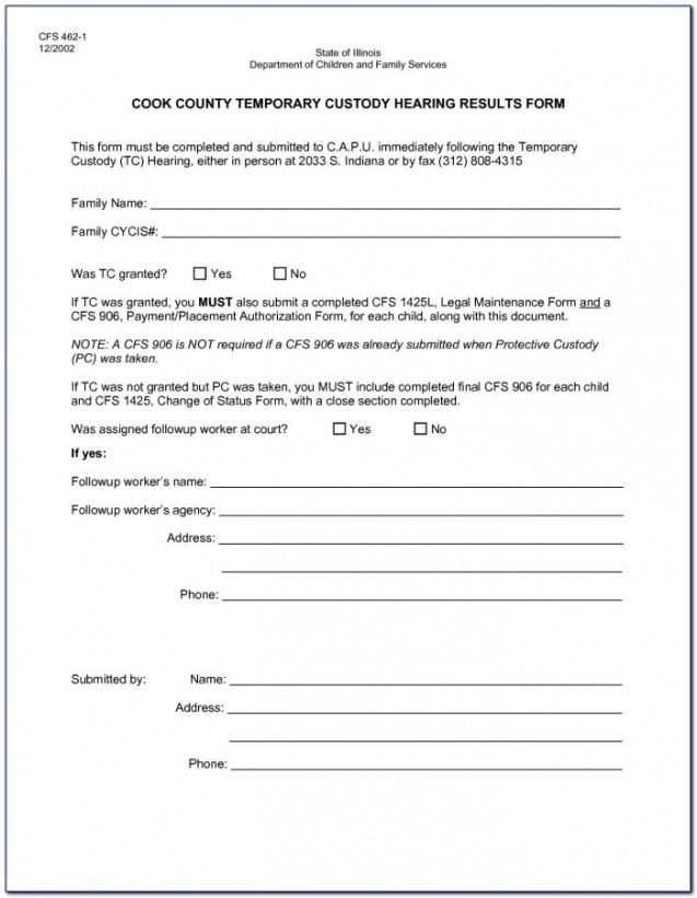 Printable Child Visitation Agreement Template Excel Example