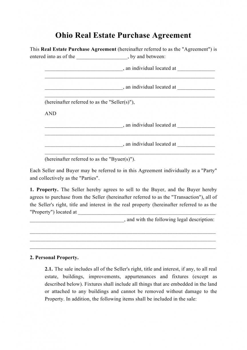 Printable Exclusive Right To Sell Agreement Template Doc Sample