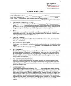 Printable Rent A Room Lease Agreement Template Pdf Sample