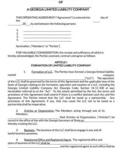 Professional Multi Member Llc Operating Agreement Template Excel Sample