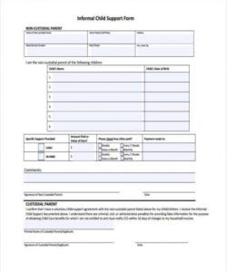 Voluntary Child Support Agreement Letter Template Pdf
