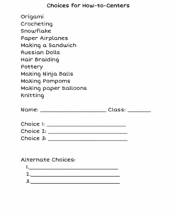 Art Class Registration Form Template Doc Sample