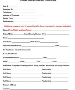 Best Background Check Consent Form Template Doc Example