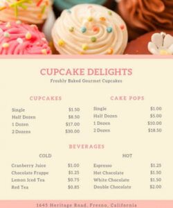 Best Baked Goods Order Form Template Word Example