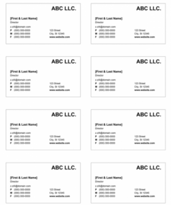 Best Business Card Order Form Template Excel