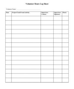 Best Community Service Volunteer Form Template Word Example