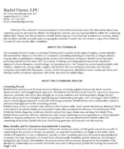 Best Counseling Informed Consent Form Template Pdf Sample