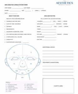 Best Esthetician Client Consultation Form Template Pdf Sample