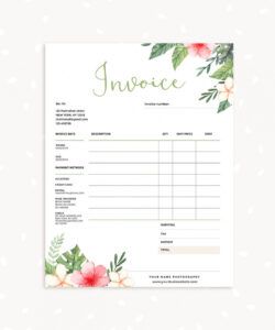 Best Florist Wedding Order Form Template  Example
