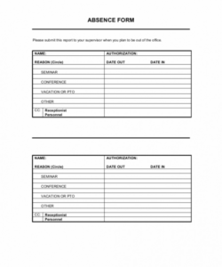 Best Leave Of Absence Form Template Doc