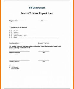 Best Leave Of Absence Form Template Excel