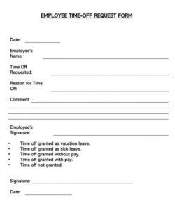 Best Template Time Off Request Form Pdf Example