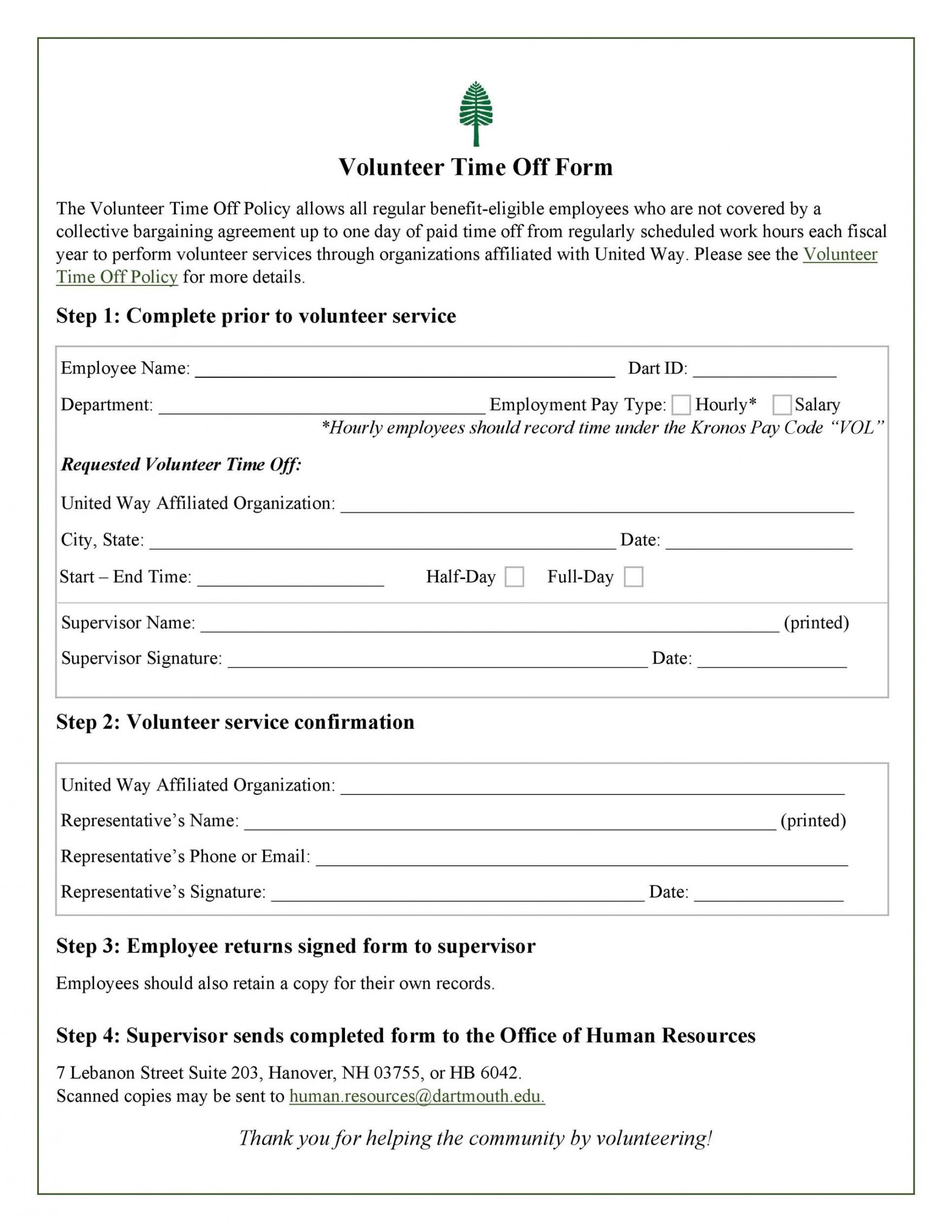 Best Time Off Request Form Template Pdf Sample