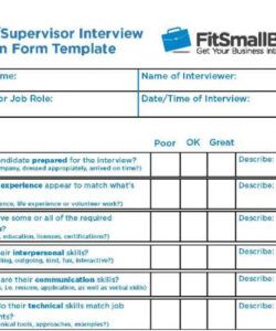Candidate Interview Evaluation Form Template Pdf Sample