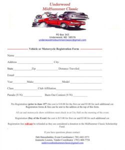 Costum Car Show Registration Form Template  Example