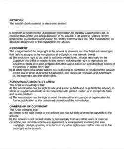 Costum Graphic Design Copyright Release Form Template Doc