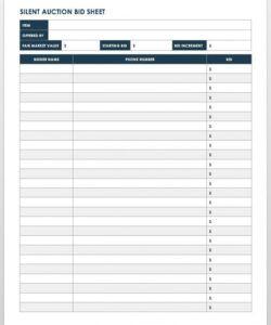 Costum Silent Auction Donation Form Template Pdf Sample