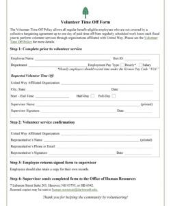 Costum Template Time Off Request Form Word Sample