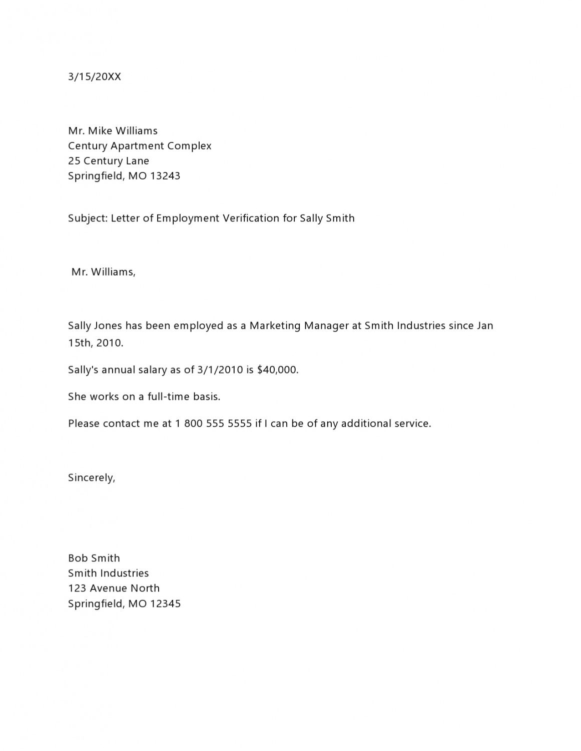 Costum Verification Of Employment Form Template Doc