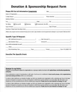 Donation Form Template For Nonprofit Doc Example