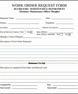 Editable Apartment Repair Request Form Template Excel