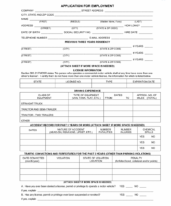 Editable Application Form For A Job Template Excel Example