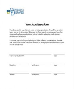 Editable Audio Recording Consent Form Template Word