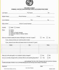 Editable Background Check Consent Form Template Pdf Example