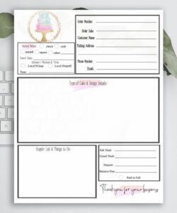 Editable Baked Goods Order Form Template Excel Example