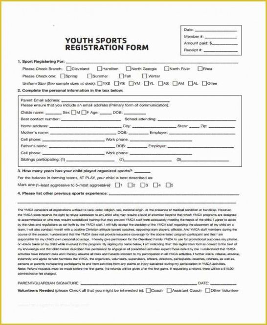 Editable Basketball Camp Registration Form Template Doc Example
