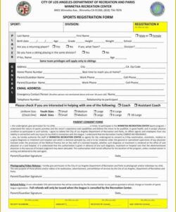 Editable Basketball Camp Registration Form Template Doc Example