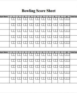 Editable Bowling Tournament Entry Form Template Excel