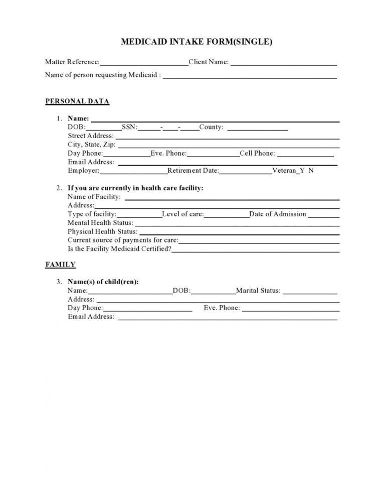 Editable Client Intake Form Counselling Template Word Example ...