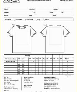 Editable Custom Apparel Order Form Template Doc