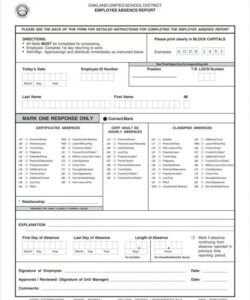 Editable Employee Absence Request Form Template Doc Sample