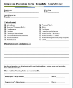 Editable Employee Write Up Form Template Word