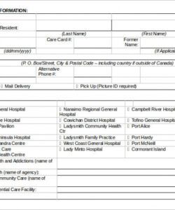 Editable Medical Records Request Form Template Word Example