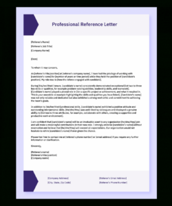 Former Employee Letter Of Recommendation Template Pdf