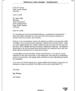 Former Employee Letter Of Recommendation Template Word Example
