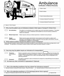 Free Ambulance Patient Report Form Templates Pdf Example
