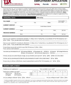 Free Application Form For A Job Template Doc Sample