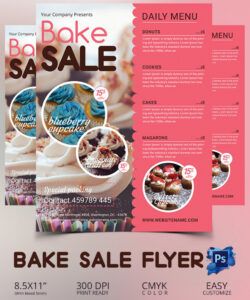 Free Bake Sale Order Form Template Excel