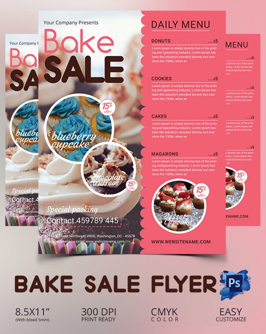 Free Bake Sale Order Form Template Excel