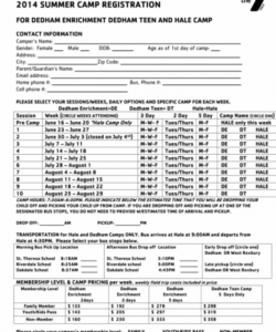 Free Boot Camp Registration Form Template