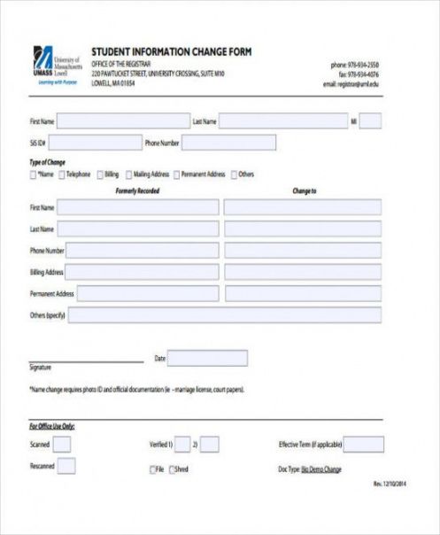Free Change Of Address Form Template Doc